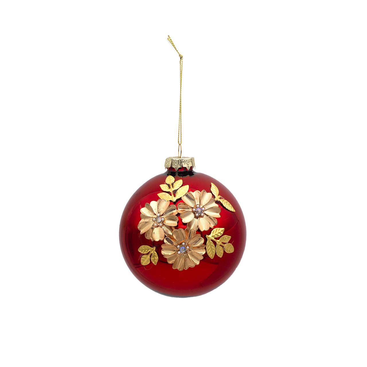 SFERA D. 10 ROSSA CON DECORAZIONE IN RILIEVO